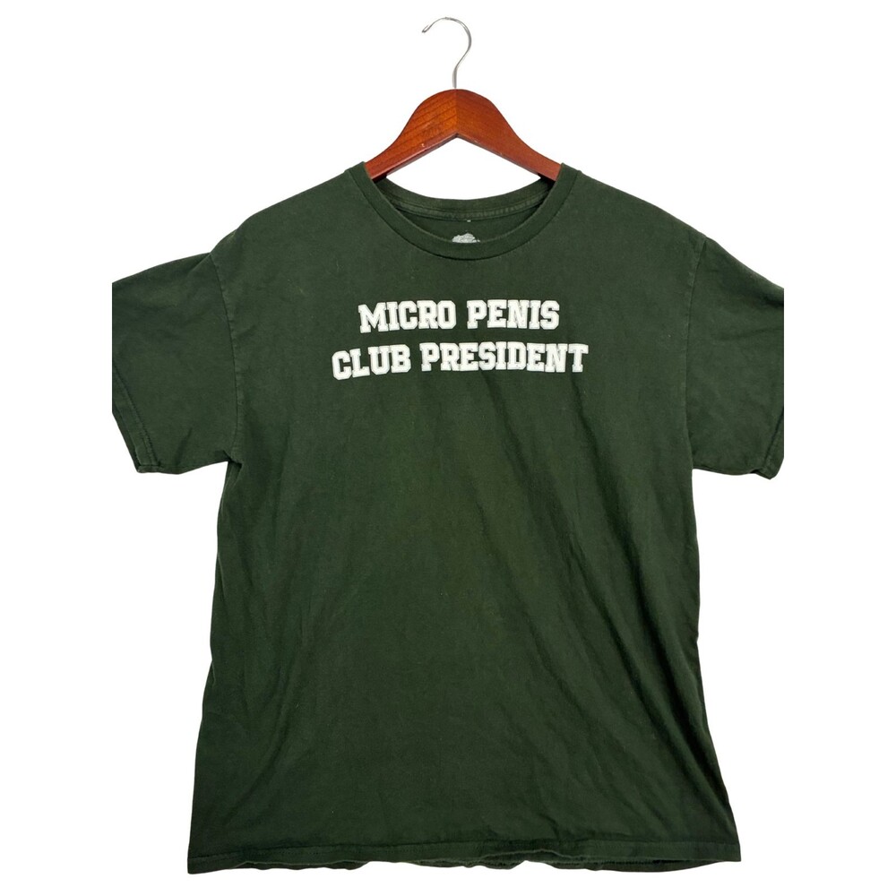 Danny Duncan Micro Penis Club President T Shirt Large Green Funny Graphic Tee